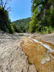 beautiful views of the Escuain Gorges with natural pools and very beautiful waterfalls, in the...