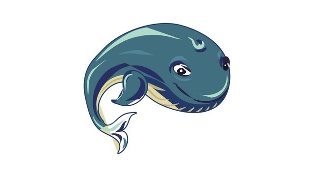 Ocean whale icon animation