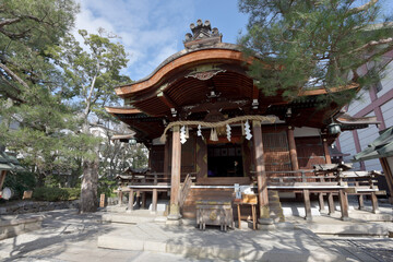 大将軍八神社　拝殿と本殿　京都市上京区