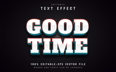 Good time text effect editable