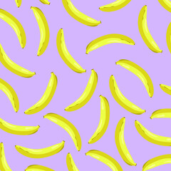 illustration of a pattern banana on a purple background