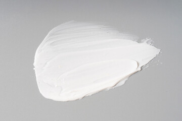 white cosmetic face cream texture - 428543374