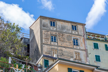 Old house in small village on the sea