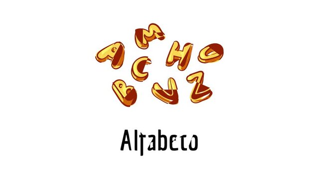 Alfabeto pasta icon animation