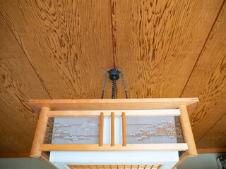 A wooden frame light equipment in the traditional japanese style 