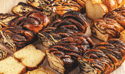 Various type of babka