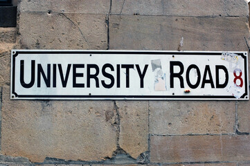 University Road sign