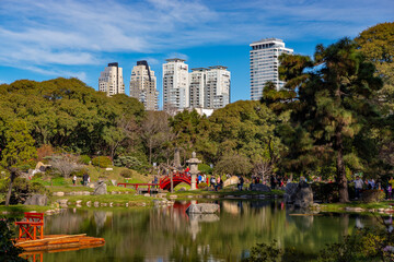 Buenos Aires/Argentina. 07.27.2015. The Japanese Garden is an Argentine garden located in Parque Tres de Febrero in the neighborhood of Palermo, city of Buenos Aires