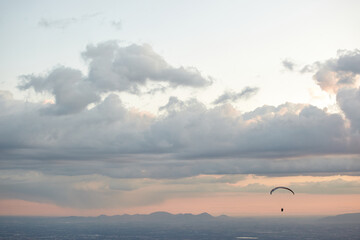 Paraglider in the sky