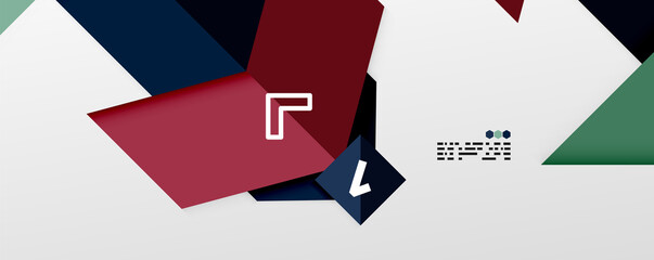 Shiny color triangles and geometric shapes vector abstract background