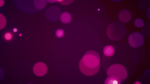 Pink dark abstract background with rose bubbles pop up. Overlay light leak footage or background for presentation of drinks, festival or music party - 3d animation of sparkling flow