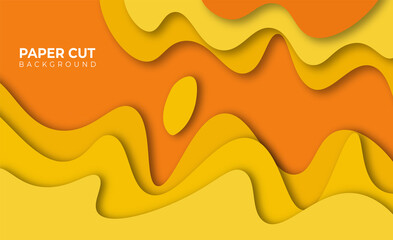 Paper cut set with 3d slime abstract background. abstract layout background