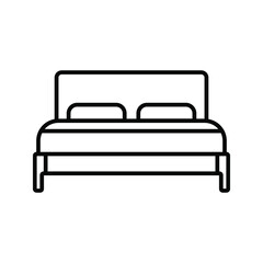 bedroom icon. bed sign symbol.  vector illustration