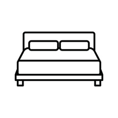 bedroom icon. bed sign symbol.  vector illustration