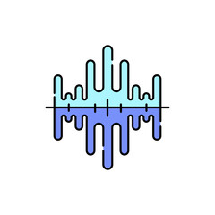Acoustics olor line icon. Pictogram for web page, mobile app, promo.