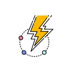 Energy olor line icon. Pictogram for web page, mobile app, promo.