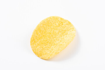 a potato chips isolated on white background with clipping path