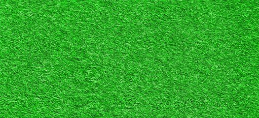 Plakat Panorama of New Green Artificial Turf Flooring texture and background seamless