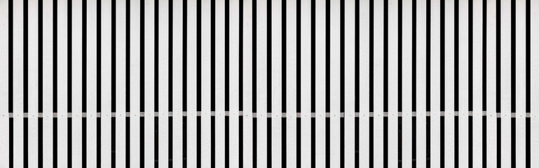 Panorama of New white vintage wooden wall texture and background seamless or a white wooden fence