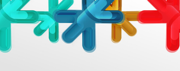 Abstract glossy crosses background for business or technology presentations, internet posters or web brochure covers