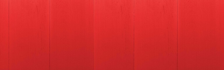 Panorama of Vintage bright red wood wall texture and background seamless