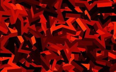 Dark Red vector backdrop with small and big stars.