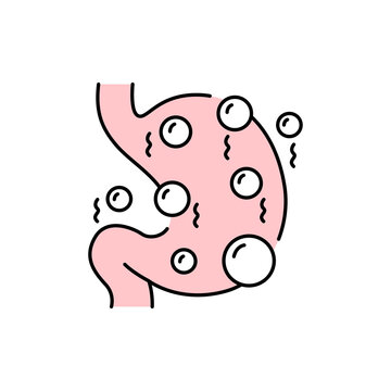 recommend clip art: Flatulence olor line icon. Pictogram for web page, mobile app, promo.