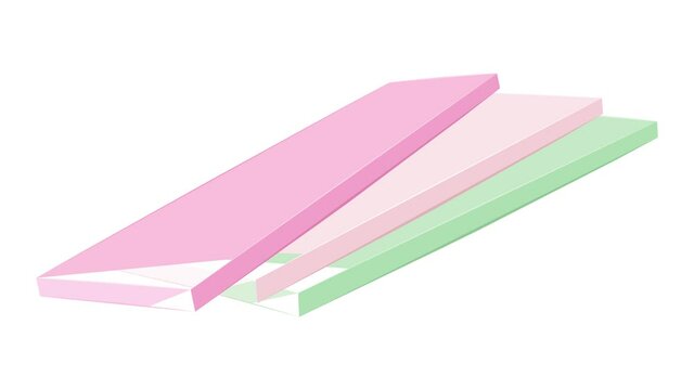 Colorful gum sticks icon animation