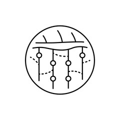 Dermatology color line icon. Pictogram for web page, mobile app