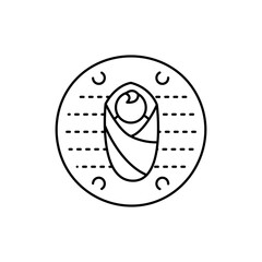 Pediatrics color line icon. Pictogram for web page, mobile app