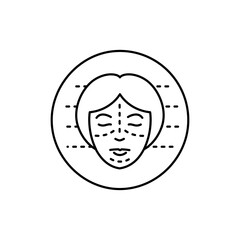 Plastic surgery color line icon. Pictogram for web page, mobile app