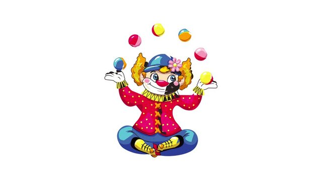 Juggler clown icon animation