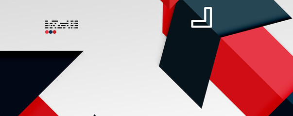 Shiny color triangles and geometric shapes vector abstract background