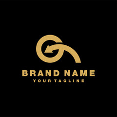 Arrow circle logo design template