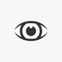 Flat minimalist eye icon