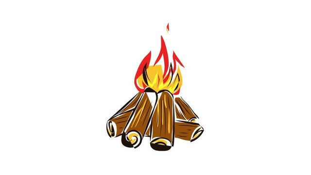 Fireplace icon animation
