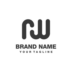 RW letter logo design for business.