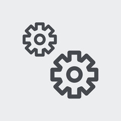 Gear icon isolated on background. Cogwheel symbol modern, simple, vector, icon for website design, mobile app, ui. Vector Illustration
