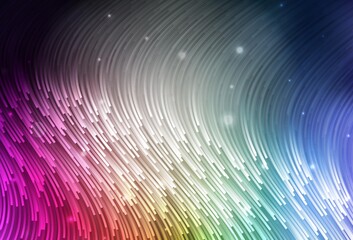 Obraz premium Dark Multicolor vector template with curved lines.