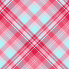 Seamless pattern in light blue, scarlet and pink colors for plaid, fabric, textile, clothes, tablecloth and other things. Vector image. 2