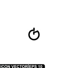 Simple Icon Power Vector Illustration Design. Outline Style, Black Solid Color.