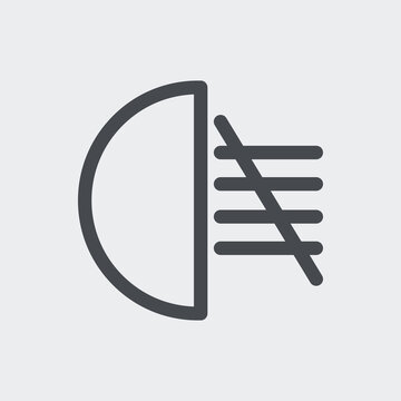 recommend clip art: Front fog light icon isolated on background. Dashboard symbol modern, simple, vector, icon for website design, mobile app, ui. Vector Illustration