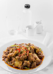 Stir Fry Pork Rib with Red Curry