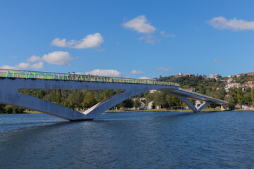 Pedro and Ines pedestrian bridge in Coimbra, over the Mondego river