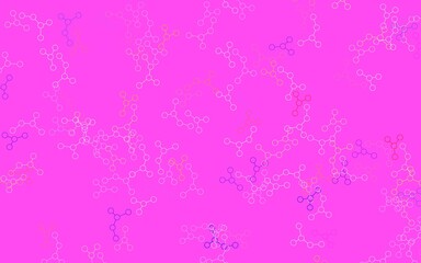 Light Pink, Yellow vector template with artificial intelligence structure.