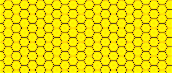 Honeycomb monochrome honey pattern. Vector stock illustration