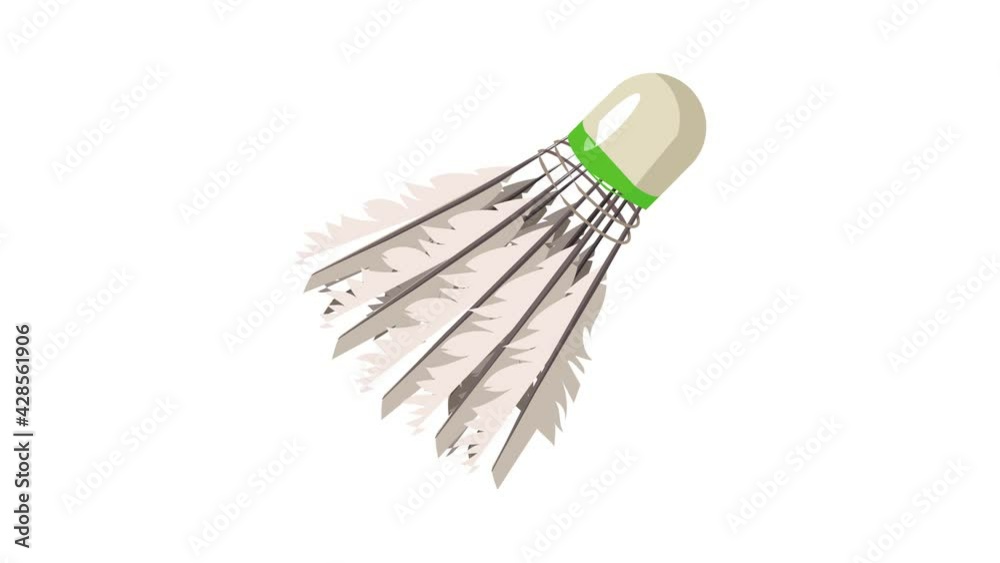 Wall mural shuttlecock icon animation