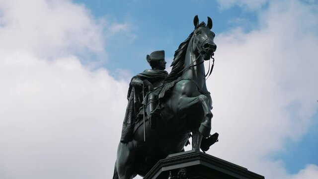 Time lapse video of Equestrian statue of Frederick the Great in 4k
