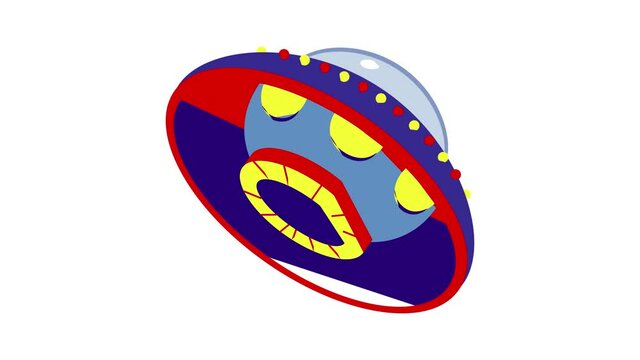 Futuristic ufo icon animation