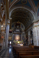 Fototapeta na wymiar The nave of baroque church Chiesa di San Carlo Borromeo, Turin